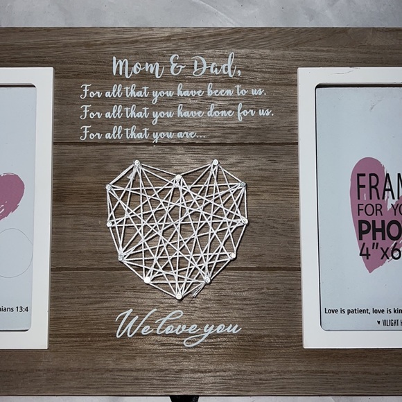 VILIGHT Parents Wedding Gifts from Bride and Groom Rustic Picture Frame - Picture 8 of 13